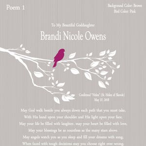 Confirmation Gift for Granddaughter-Confirmation Gift for Daughter-Confirmation Gift Niece-Confirmation Gift for Goddaughter-Choice of Poem