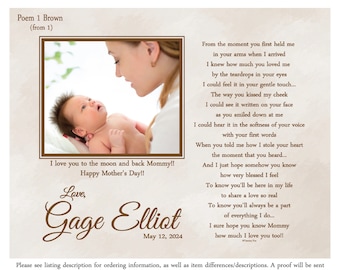 Personalized Mom Photo Poem Print: Gift for Mommy - Christmas Gift