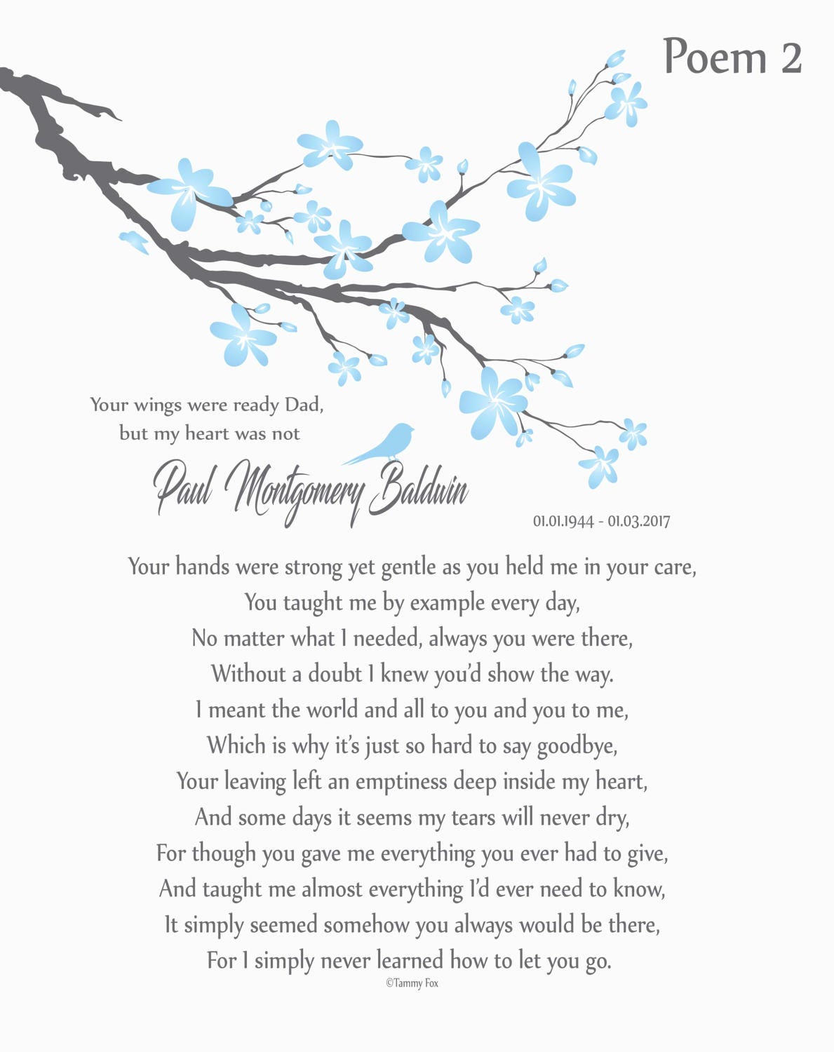Dad Memorial Print-In Memory of Dad-Loss of Father-Father in | Etsy