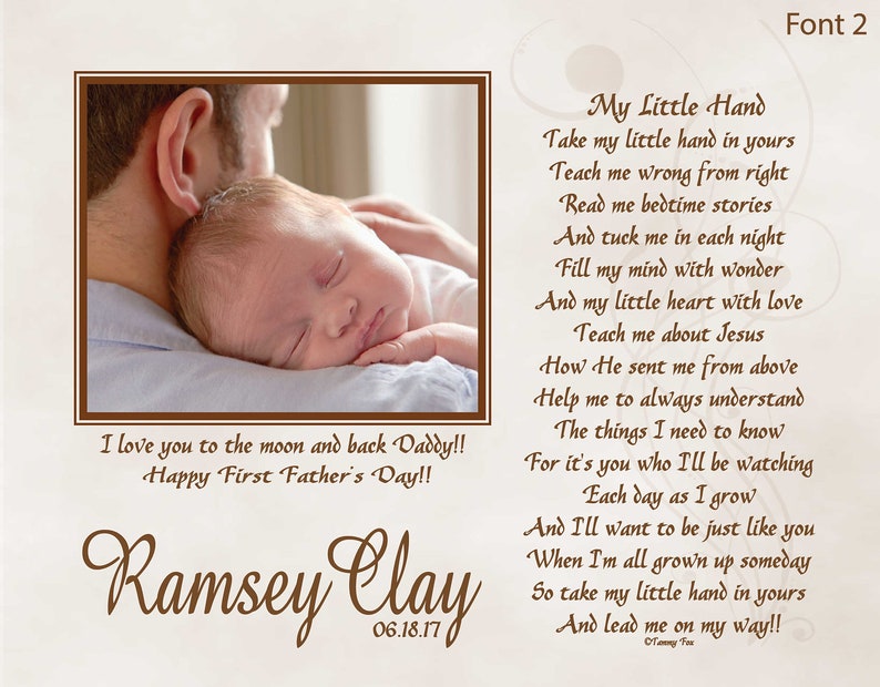 Daddy's First Father's Day Gift My Little Hand Etsy