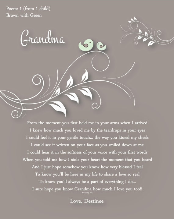Grandma Thoughtful Present Grandmama Meemaw Keepsake Granny Surprise Grammy Thank You Granny Memento MGH1 Nana Appreciation