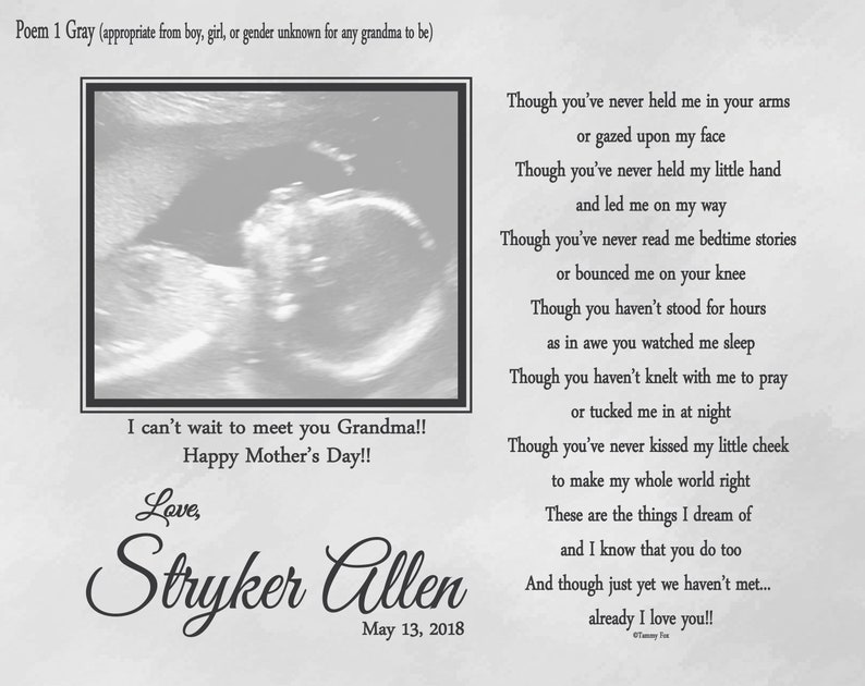 mother's day gift from unborn baby
