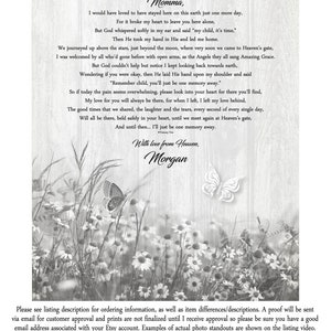 Christmas from Heaven - Letters from Heaven - Memorial Print - Bereavement Poems - In Loving Memory - Loss of Loved One - Choice of Poem