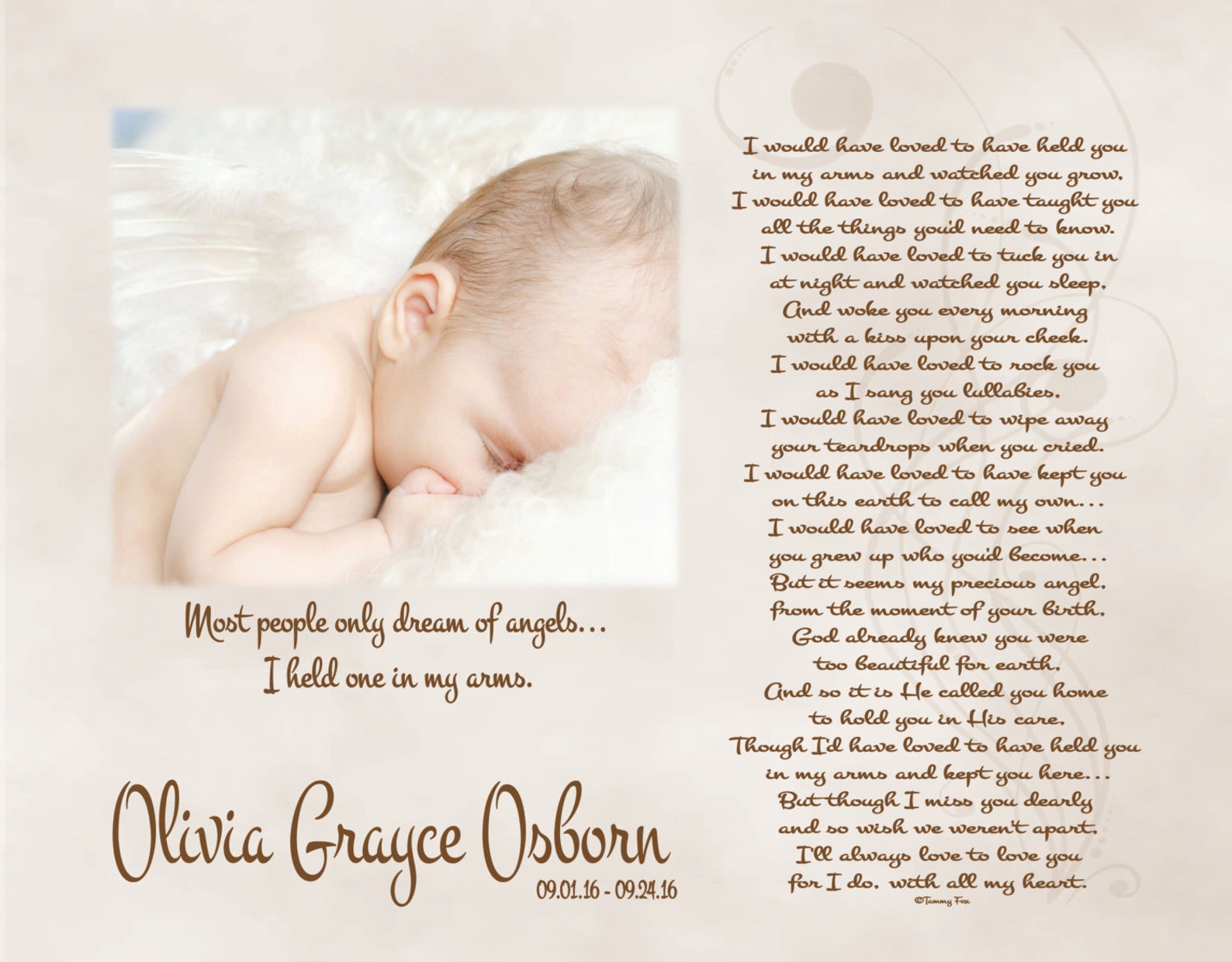 Loss of Child Memorial Giftbaby Memorial Poemin Loving Etsy