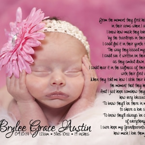 New Grandma Grandpa Grandparents Gift Personalized Poetry Print