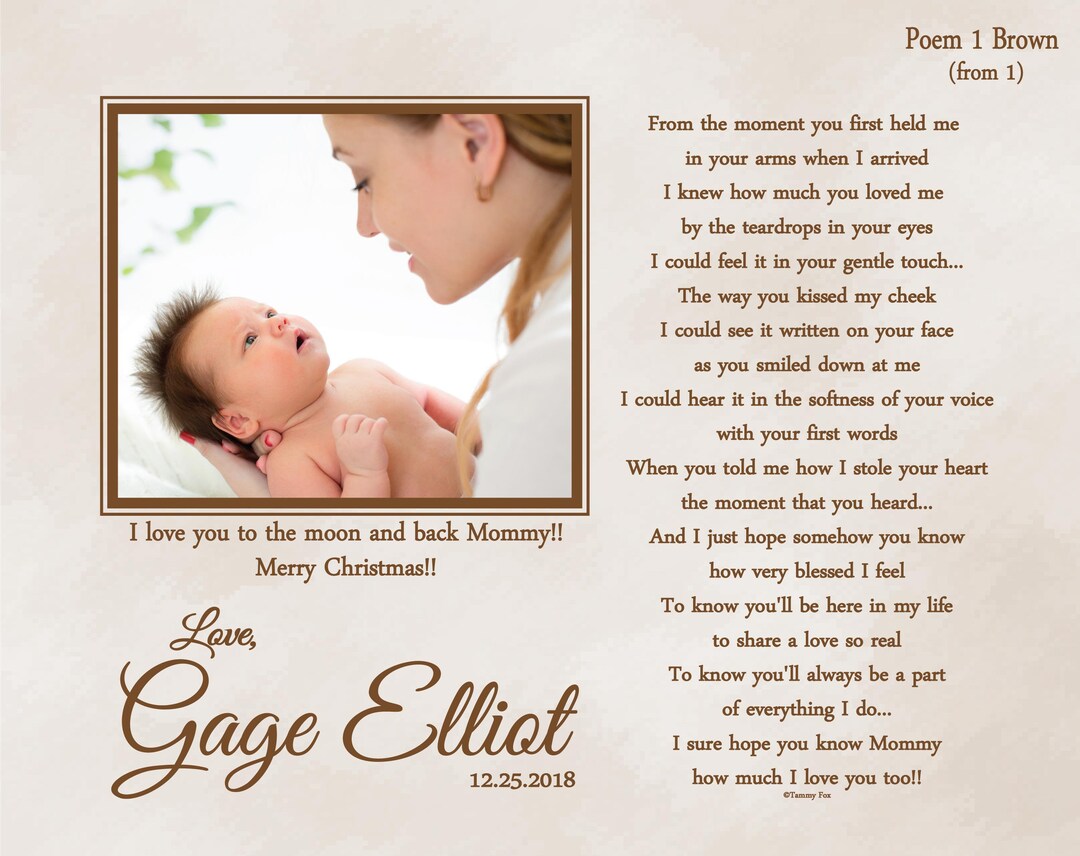 Christmas Gifts for Mother From Babyto Mom From Childrento Mommy From