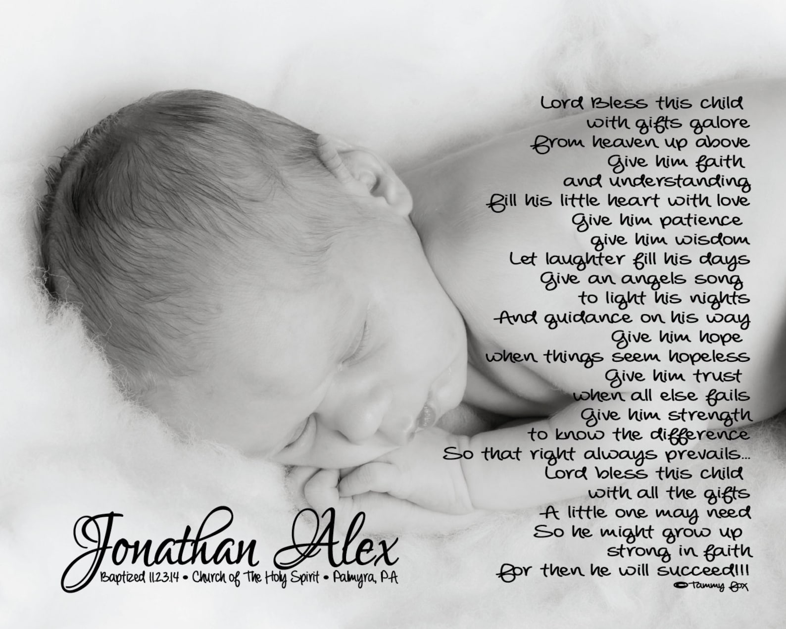 Baptism Gift For Godson Grandson Baby Boy Lord Bless This Etsy