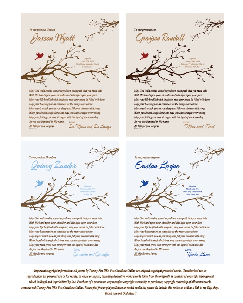 Baptism Gift for Boygodson Grandson Son Nephew Baptism Etsy