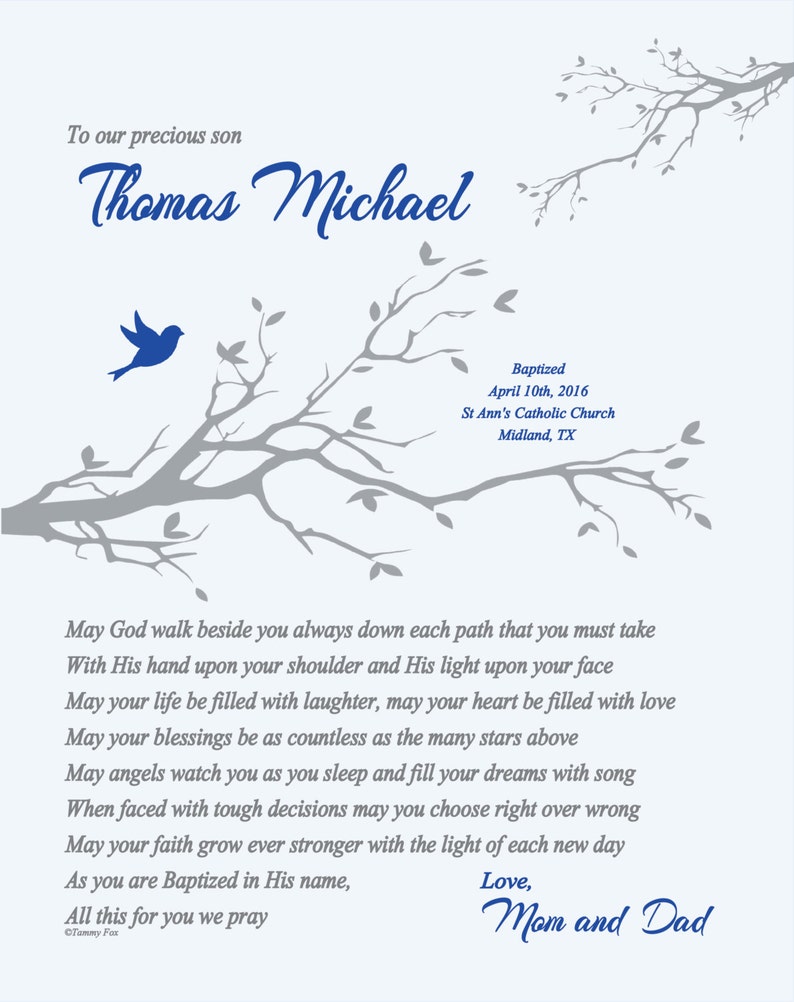 Baptism Gift for Boygodson Grandson Son Nephew Baptism Etsy