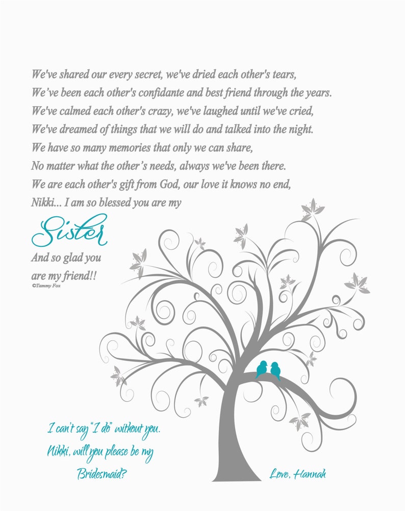 Christmas Gift for SisterSister Thank You PrintSister  Etsy