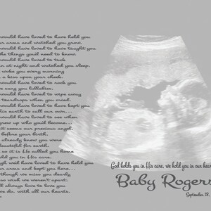 Miscarriage Remembrance Photo Print-Miscarriage Sympathy Gift-Personalized Sonogram Memorial Print-In Memory Of-I Would Have Loved To Poem