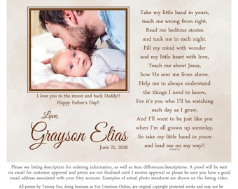 Personalized Father's Day Poem Print - Daddy Keepsake Photo Gift from Child, Choice of Poem