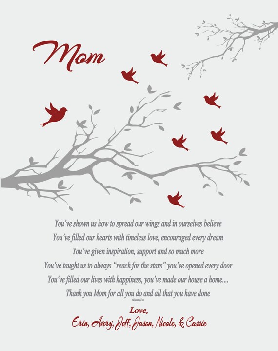 To Mom From Children-mom Poem-christmas Gift for Mom-mom Birthday