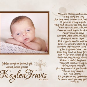 Will You Be My Godmother Godfather Godparents Personalized Poetry Print Poem Mom and Daddy Need Someone image 2