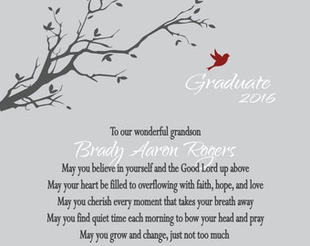 Personalized Graduation Poem Print: Keepsake Gift