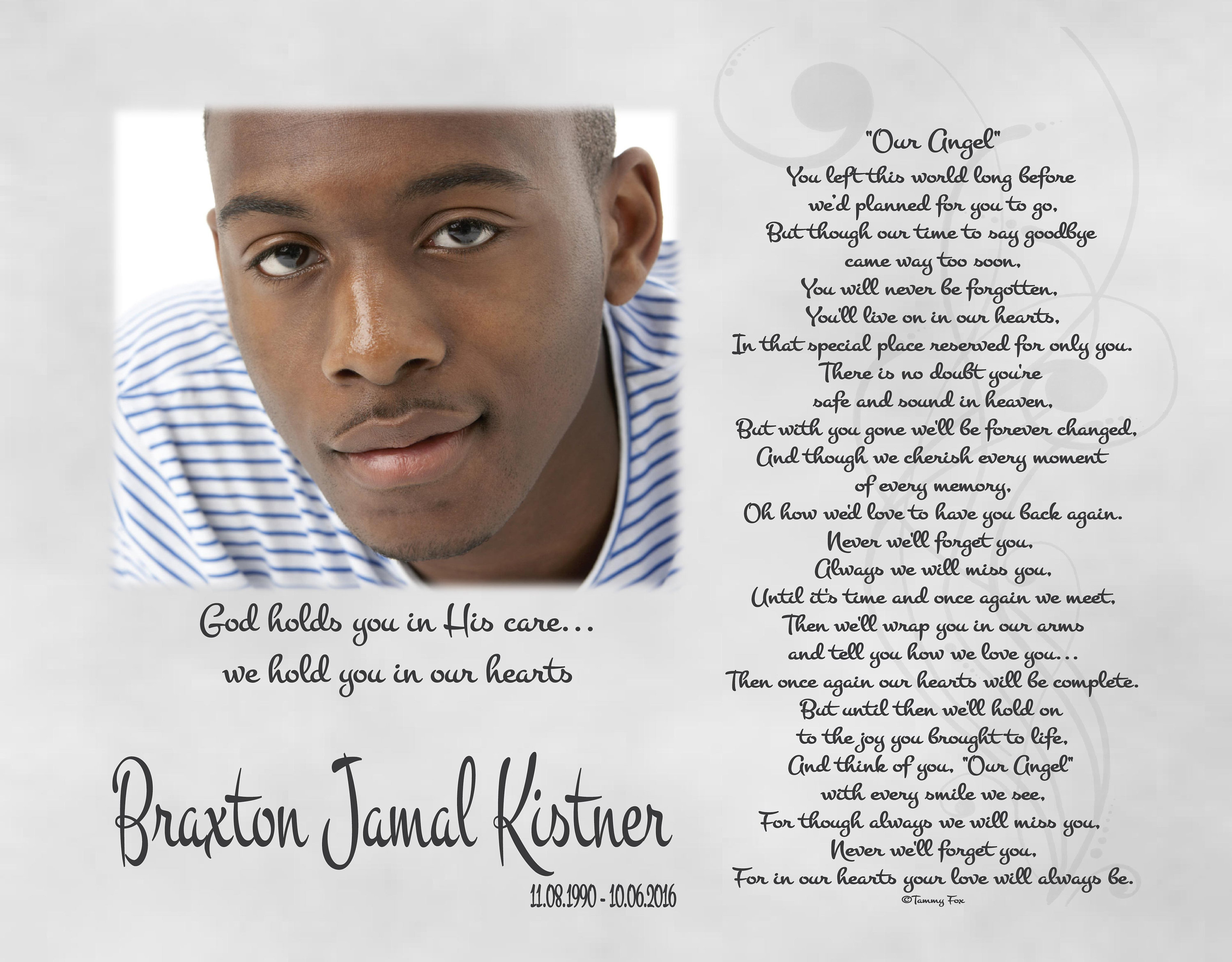 Birthday Poems For Deceased Son Loss Of Son-In Loving Memory-Loss Of Daughter-Memorial | Etsy