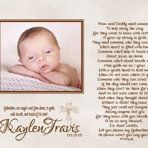 Will You Be My Godmother Godfather Godparents Personalized Poetry Print Poem Mom and Daddy Need Someone image 4