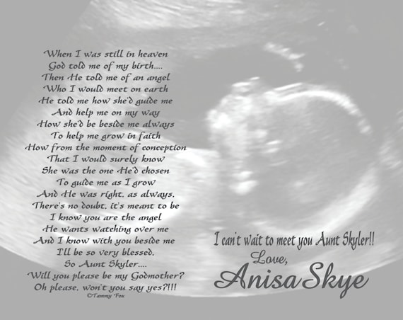 Will You Be My Godmother Godfather Godparents Poem From Unborn Etsy