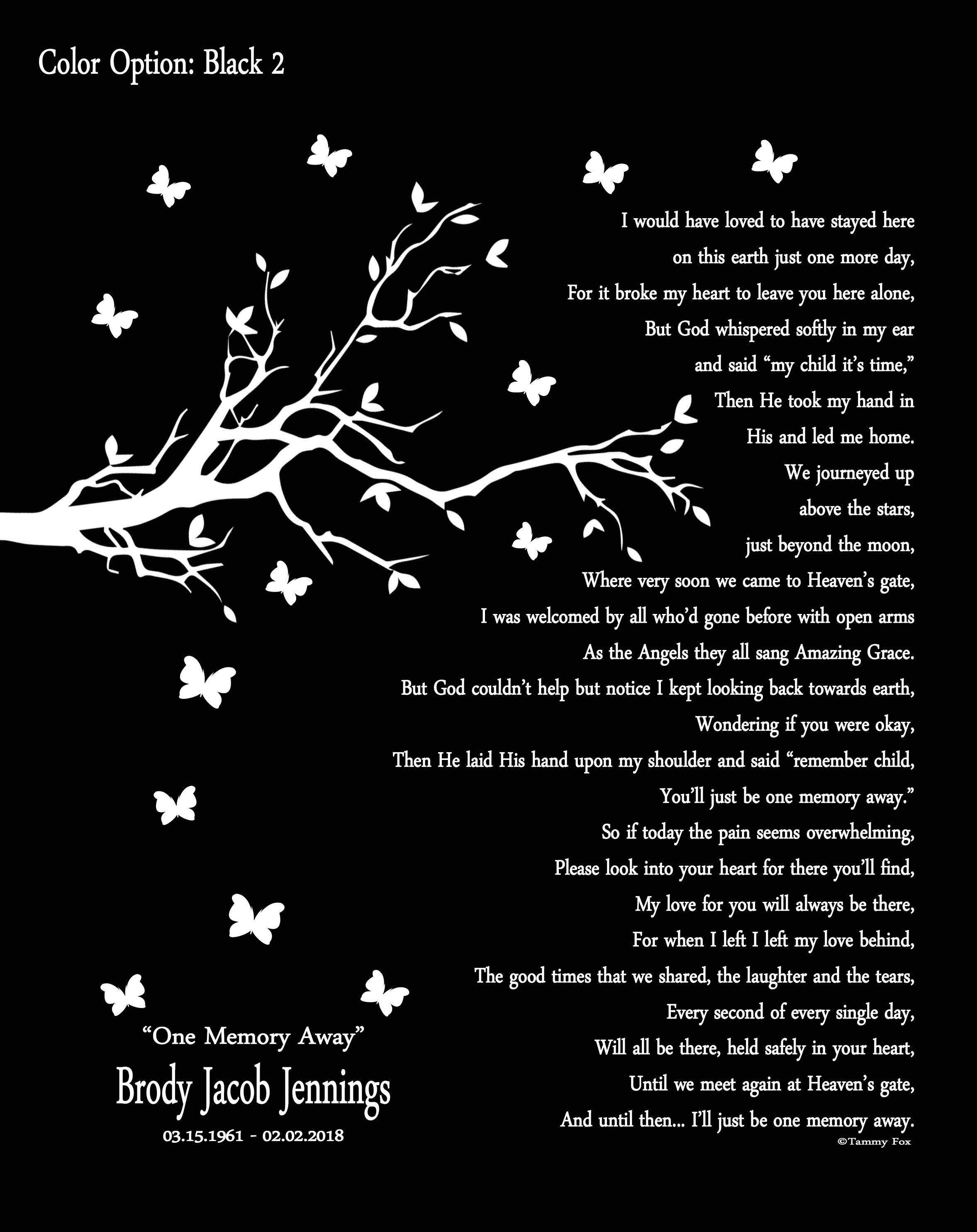 Memorial Gift-remembrance Print-loss of Son-loss of Daughter