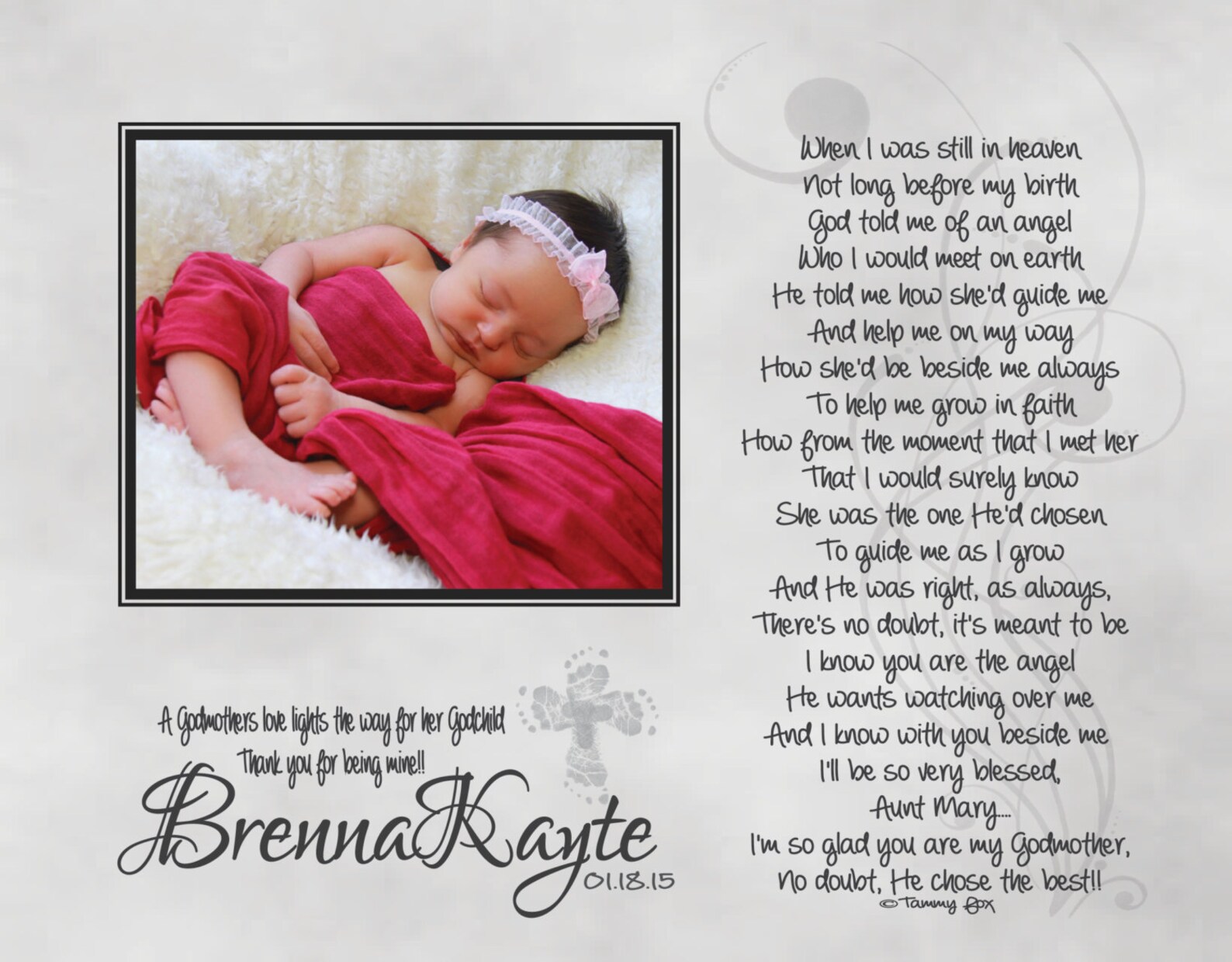 Baptism Gift for Godfather Godmother Godparents Personalized Etsy