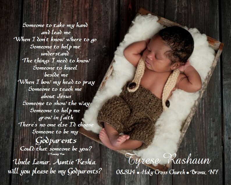 Be My GodfatherGodmotherGodparents Could That Someone Be You Personalized Poetry Print