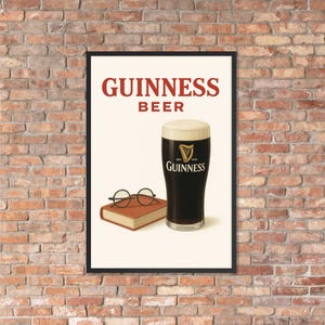Guinness Beer Art Digital Print – Home Bar Wall Decor, Beer Poster, Man Cave Gift, Brewery Artwork Kitchen /  Living Room, Aesthetic Decor