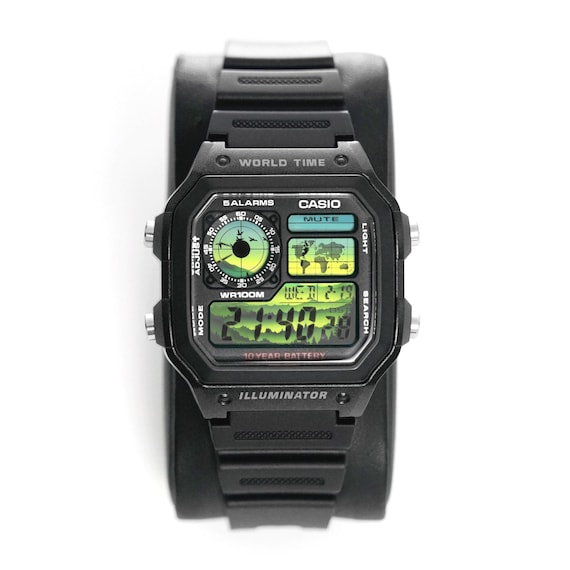 カシオ ae1200 をベースにしたカスタム「HORIZON」改造腕時計、新品