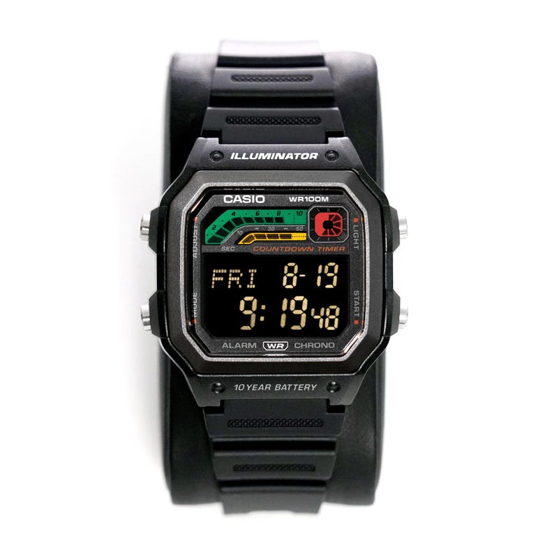 Custom “VIPER” Modified Watch Based on Casio ws1600, New in Box, Digital Modified Watch, Gift for Him, by Nocturnal Time