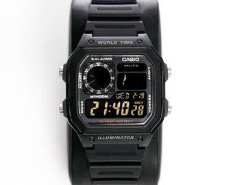 Custom “GHOST” Casio Royale Watch, ae1200, New in Box, Digital Modified Watch, Gift for Him, by Nocturnal Time
