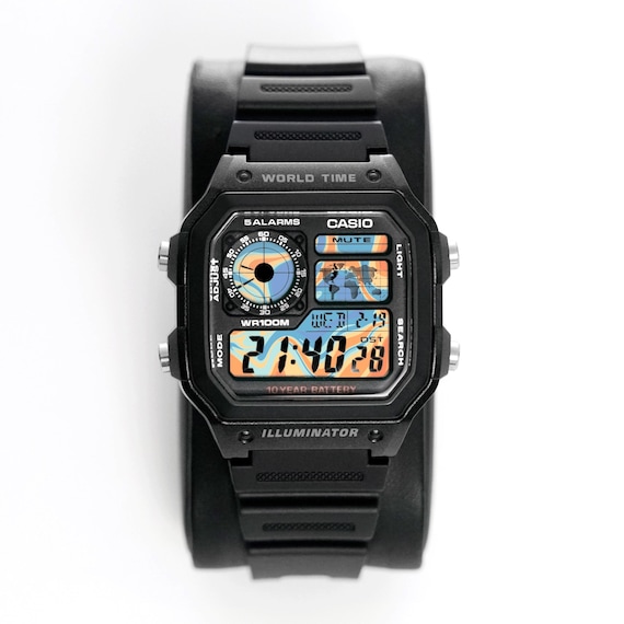 Custom “LUCID” Modified Watch Based on Casio Ae1200, New in Box
