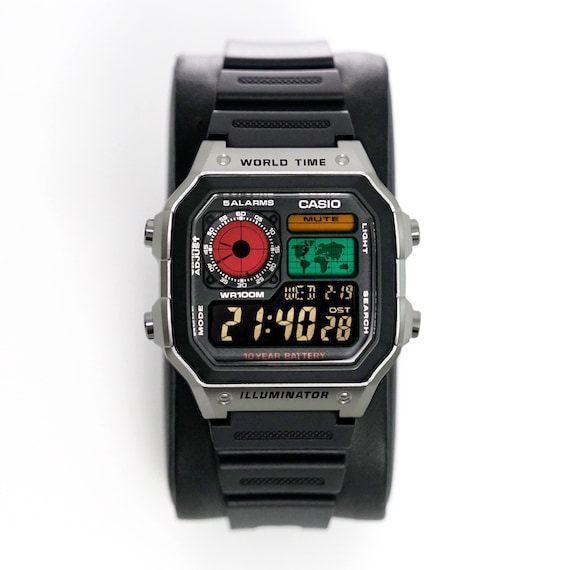 Custom “WARZONE” Modified Watch Based on Casio Royale Ae1200, New