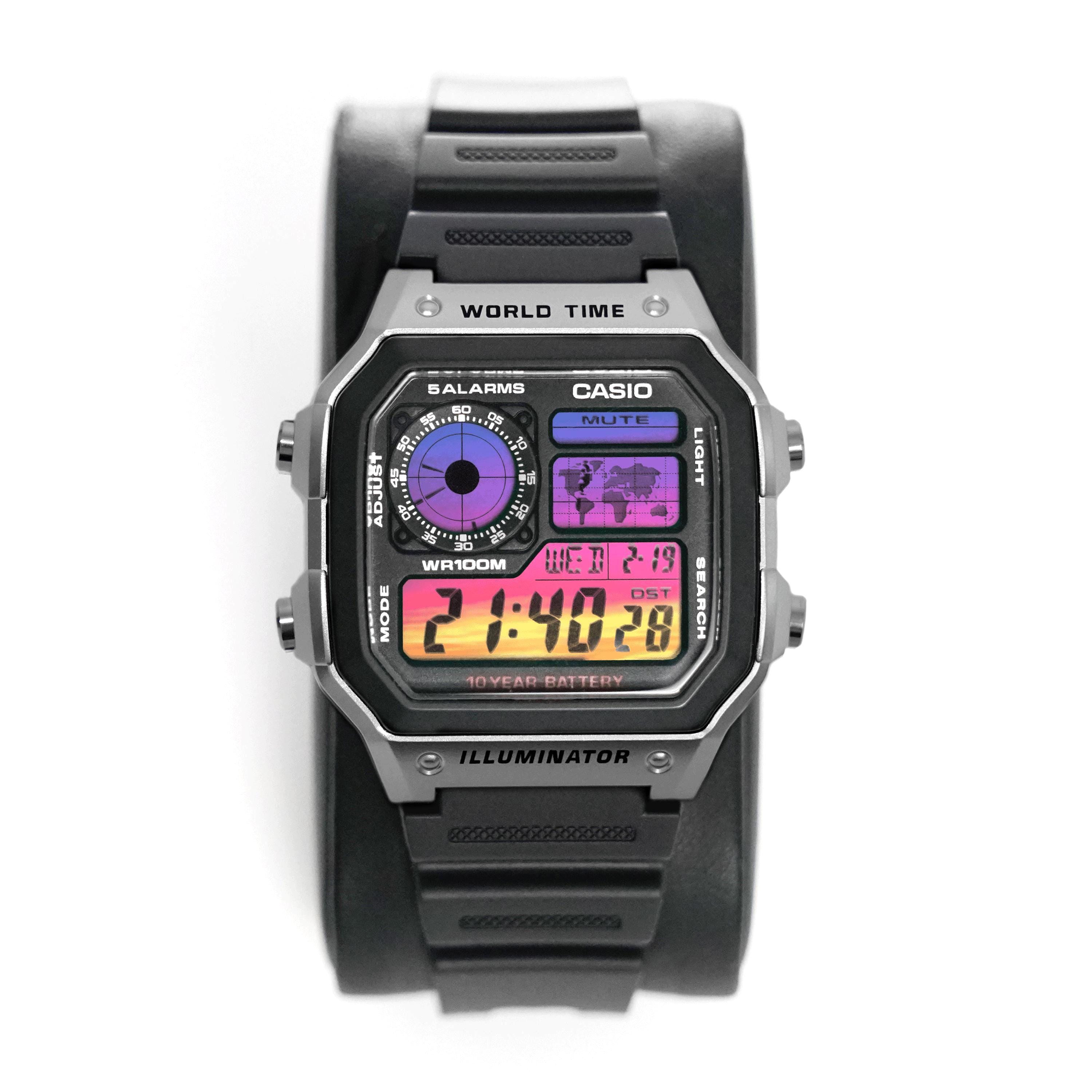 Custom “SUNSET” Modified Watch Based on Casio Ae1200, New in Box