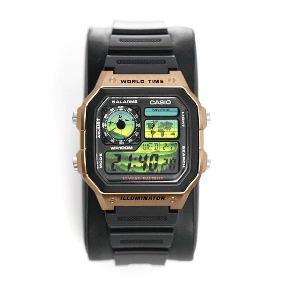 Custom “HORIZON” Modified Watch Based on Casio Ae1200, New in Box