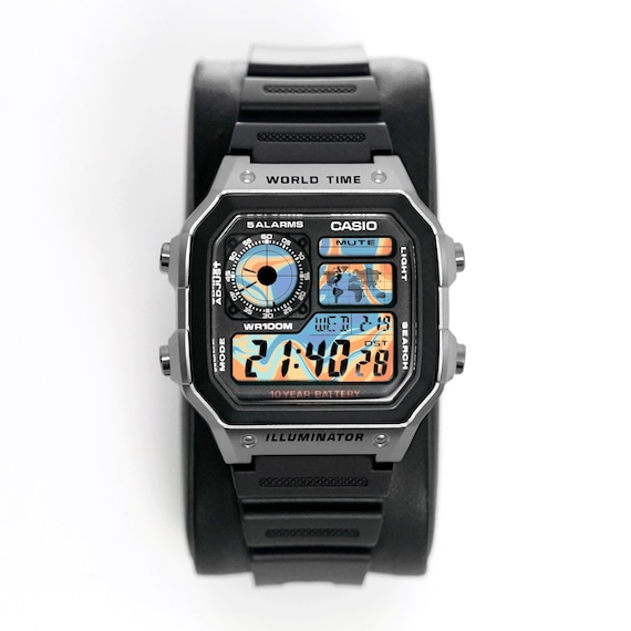 Custom “LUCID” Modified Watch Based on Casio Ae1200, New in Box