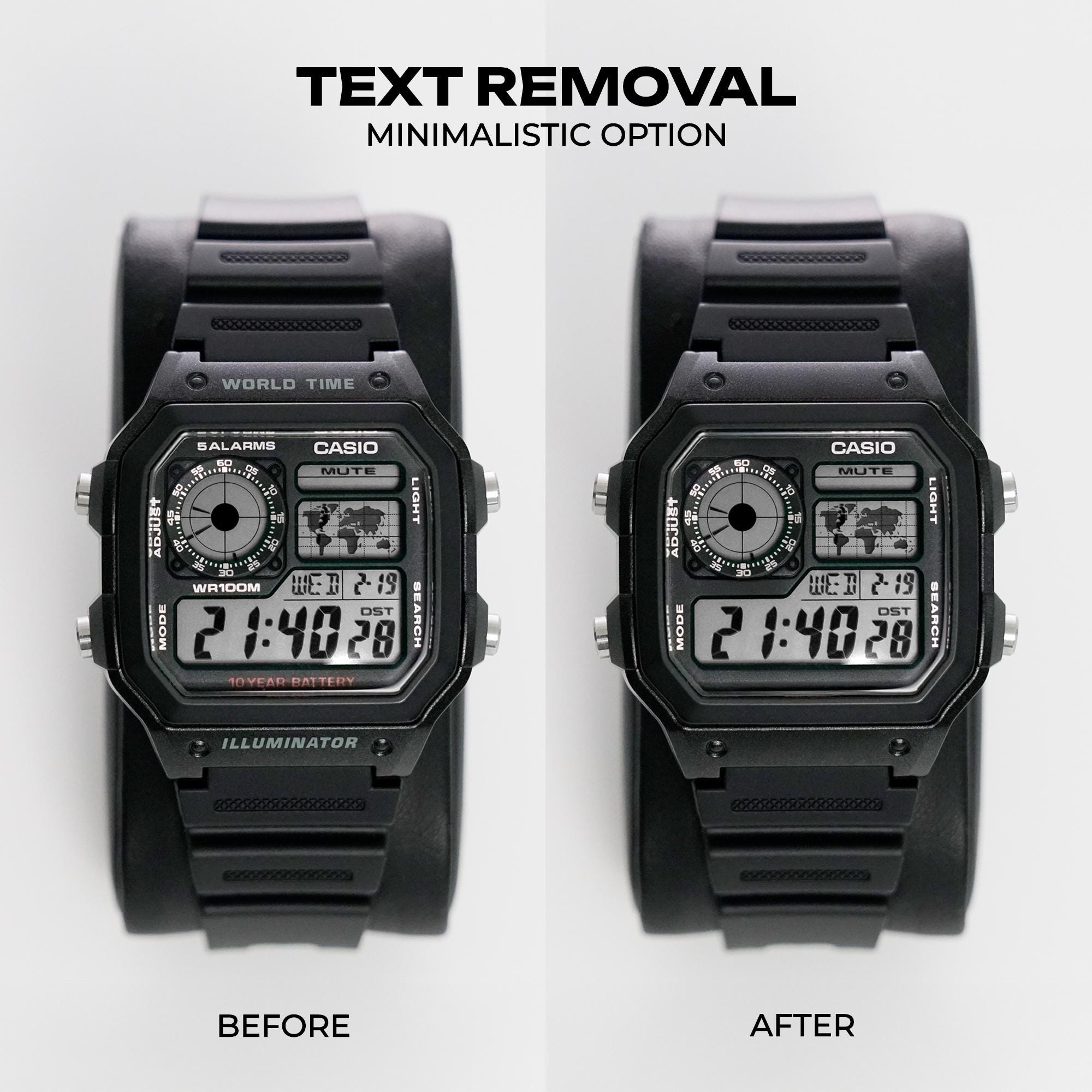 Custom “GHOST” Modified Watch Based on Casio Ae1200, New in Box
