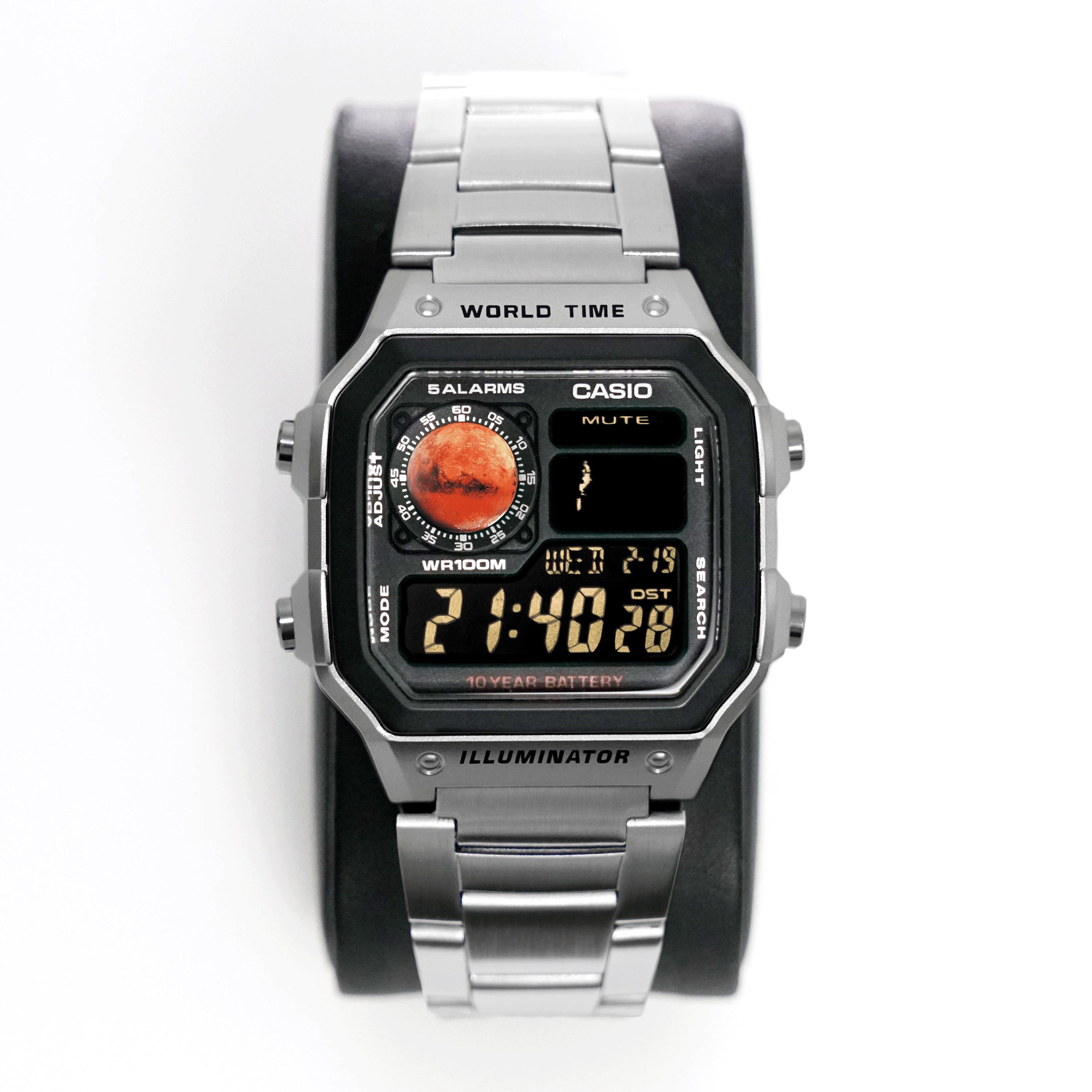 Custom “THE MARTIAN” Modified Watch Based on Casio Royale Ae1200