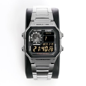 Custom “APOLLO” Moon Watch, Modified Watch Based on Casio ae1200, Digital Modified Watch, Gift for Him, New in Box, by Nocturnal Time