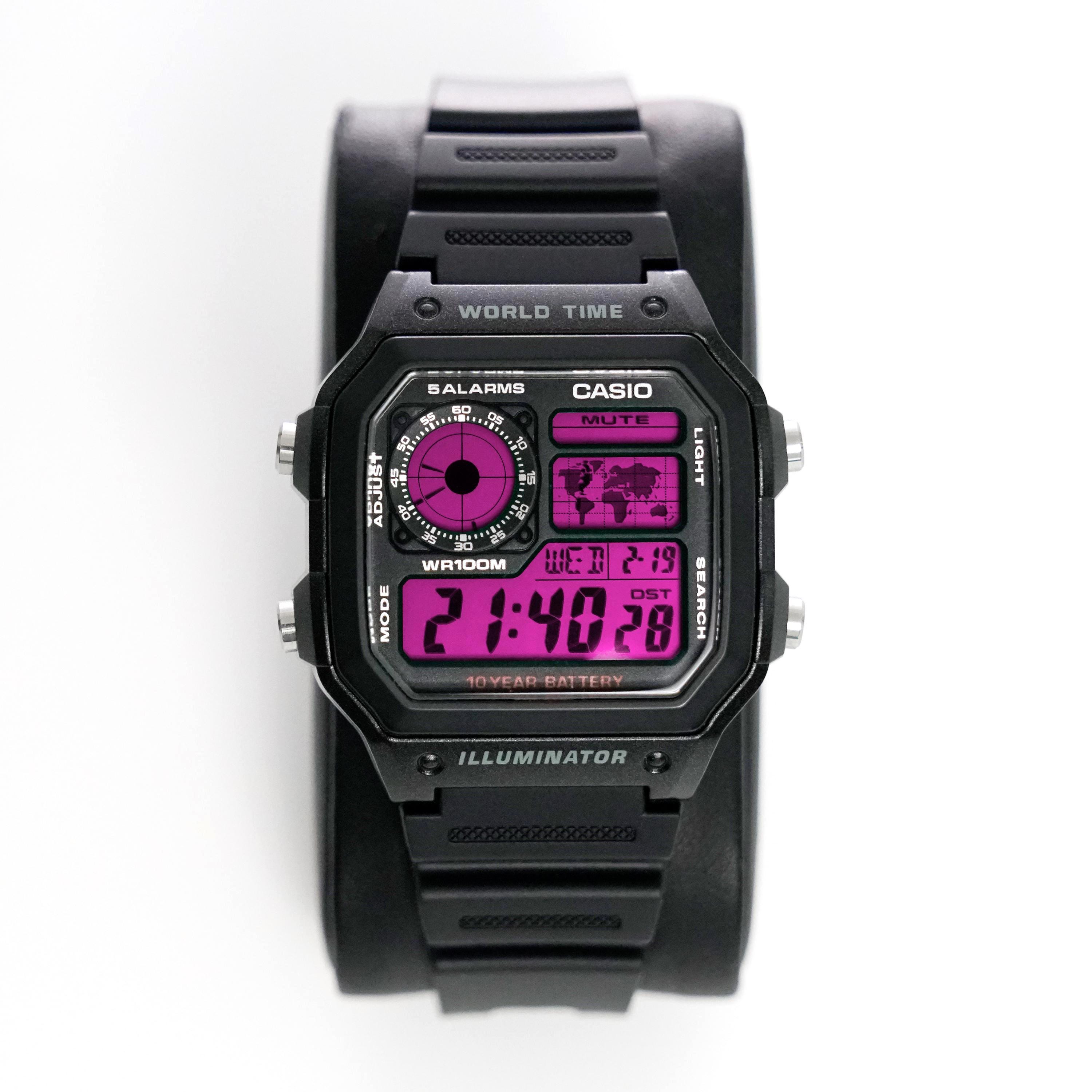 Custom “PHANTOM” Modified Watch Based on Casio Royale Ae1200, New