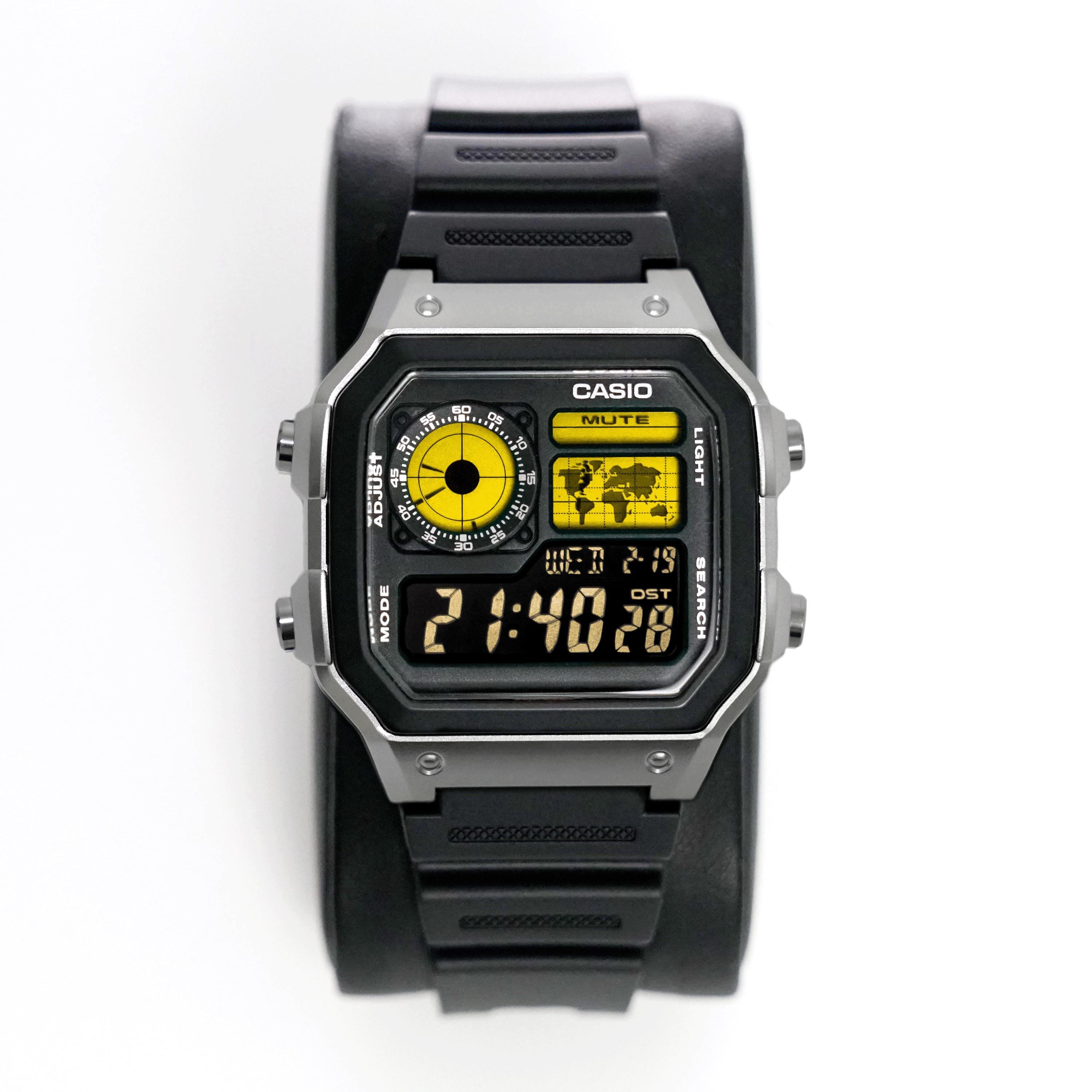 Custom “DARK KNIGHT” Modified Watch Based on Casio Ae1200, New in