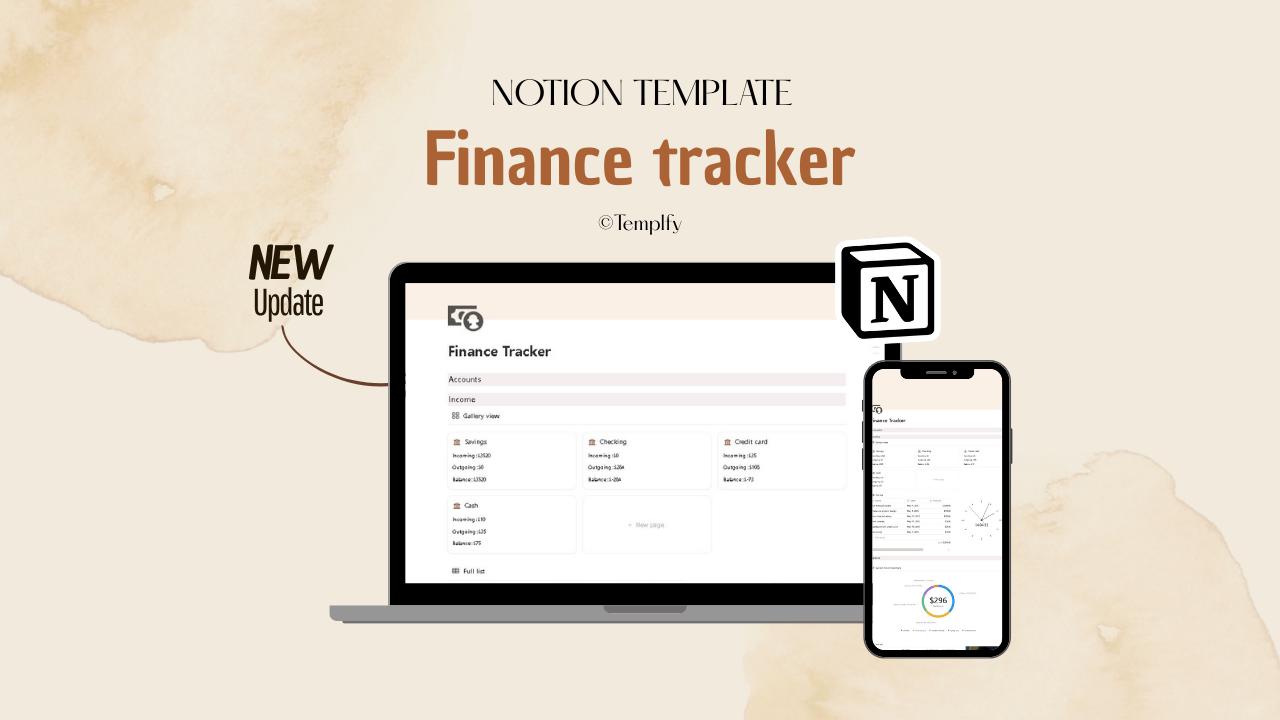 Notion Personal Finance Tracker Template: Budget & Expense Dashboard - Etsy