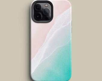 Ocean Phone Case – Soft Pastel Shoreline Waves for iPhone, Galaxy & Pixel