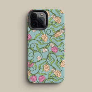 Blommigt vinstocksskal – Pastellfärgat blommande vinstocksmönster för iPhone, Galaxy och Pixel