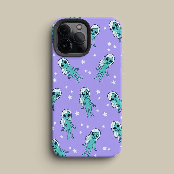 Alien Phone Case  Dreamy Purple Starry Pattern for iPhone, Galaxy & Pixel