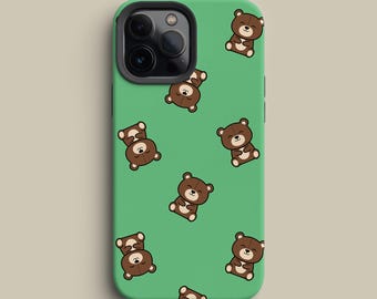 Bear Phone Case – Cartoon Bear Pattern for iPhone, Galaxy & Pixel