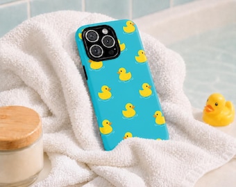 Rubber Yellow Duck Phone Case | Tough Cover for iPhone 17 16 15 14 13 12 11 Pro Max, Galaxy S26 S25 S24 S23 S22 Ultra, Pixel 7 8 9 Pro