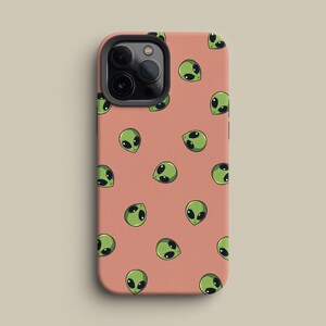 Alien Phone Case – Pink Space Pattern for iPhone, Galaxy & Pixel
