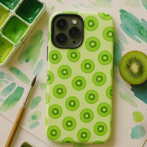 Kiwi Phone Case Cute Fruit Pattern for iPhone 16 Pro Max 16 Pro 16, iPhone 15, iPhone 14, Samsung Galaxy S25, Google Pixel 9 8