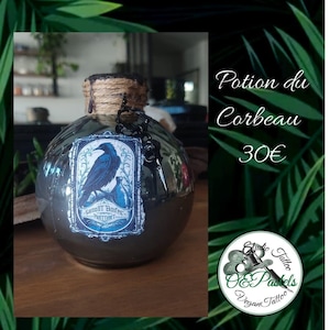 Blue crow - potion - potion bottle - magic potion - magic - apothecary