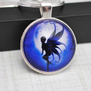 Purple and Silver Fairy Keychain, Magical Fantasy Theme Key Chain, Fairycore Key Ring Gift Idea, New Driver Gifts, Fairytale Key Fob