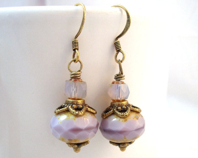 Light Purple Earrings Light Purple Dangles Light Purple Etsy